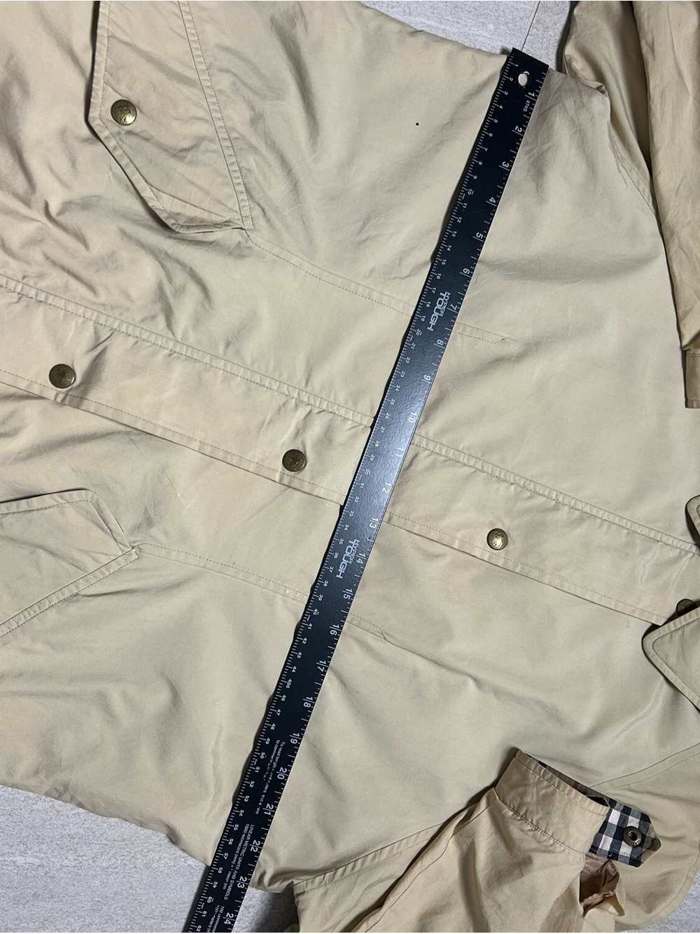 VINTAGE BURBERRY MENS UTILITY FIELD JACKET SZ M NOVA CHECK PLAID USA MADE RARE - Picture 7 of 16
